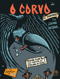 Capa do livro O Corvo em Quadrinhos, de Edgar Allan Poe, Luciano Irrthum