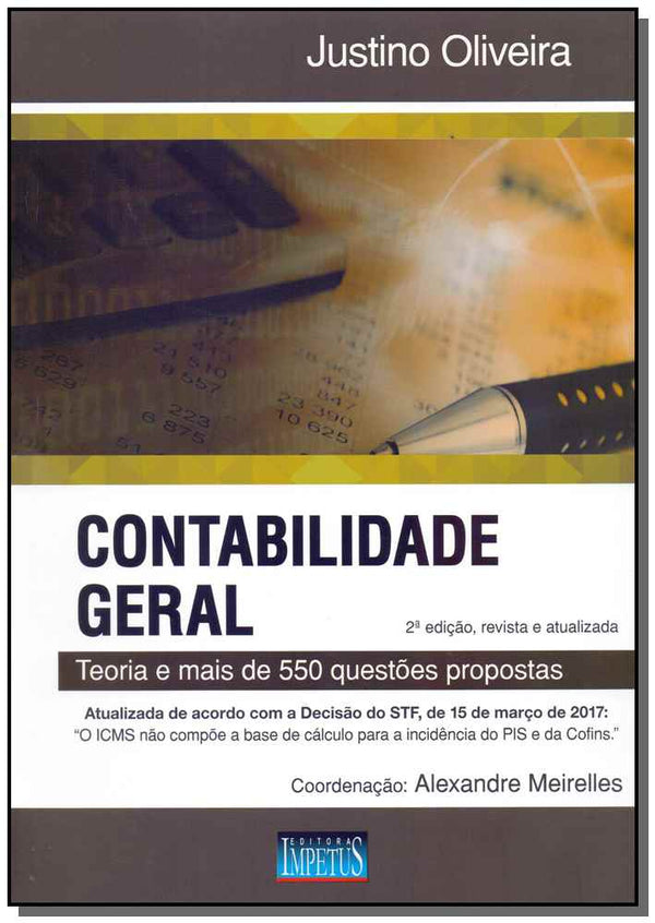 Capa do livro Contabilidade Geral, de Justino Oliveira