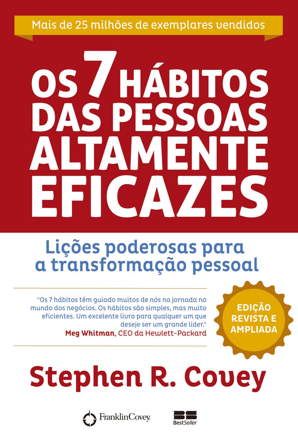 Capa do livro Os 7 Habitos das Pessoas Altamente Eficazes, de Stephen R. Covey
