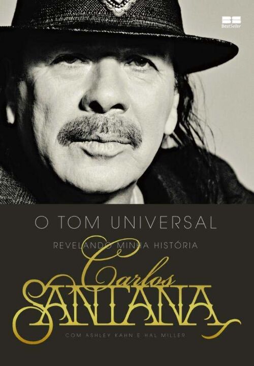 Capa do livro Carlos Santana: O Tom Universal, de Santana; Kahn; Mille