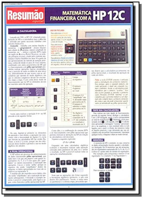 Capa do livro Matemática Financeira com a Hp 12c, de Andrew Carvalho Pinto