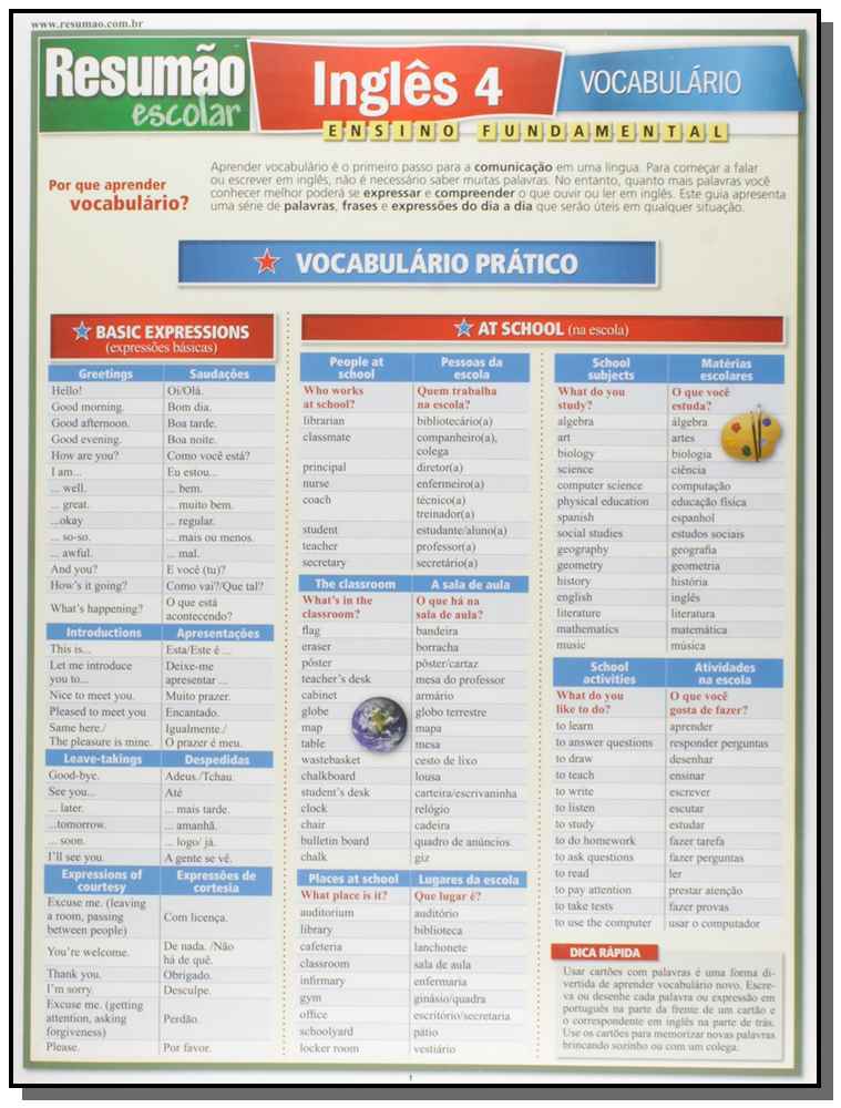 Inglês 4 - Vocabulário