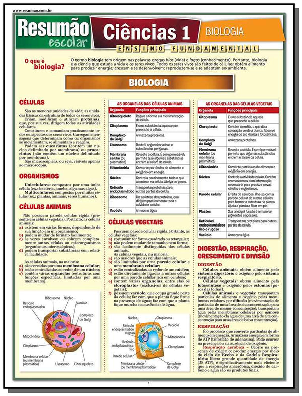 Capa do livro Ciências 1 - Biologia, de Barros Fischer e Associados