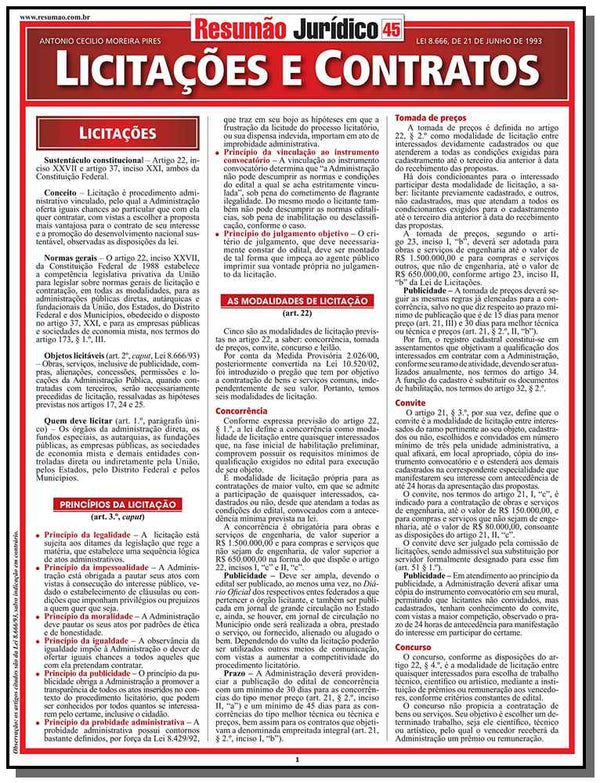 Capa do livro Licitações e Contratos, de Antonio Cecilio Moreira Pires