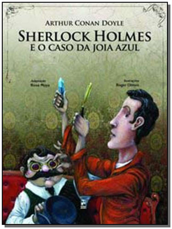 Capa do livro Sherlock Holmes e o Caso da Joia Azul, de Arthur Conan Doyle