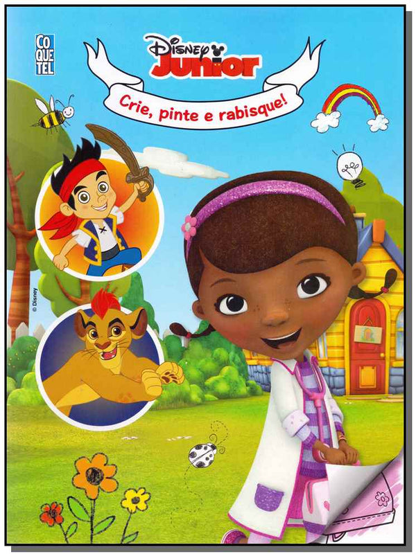 Capa do livro Disney Jr. - Crie, Pinte e Rabisque, de Disney