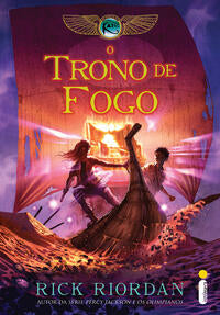 Capa do livro O Trono de Fogo, de Rick Riordan