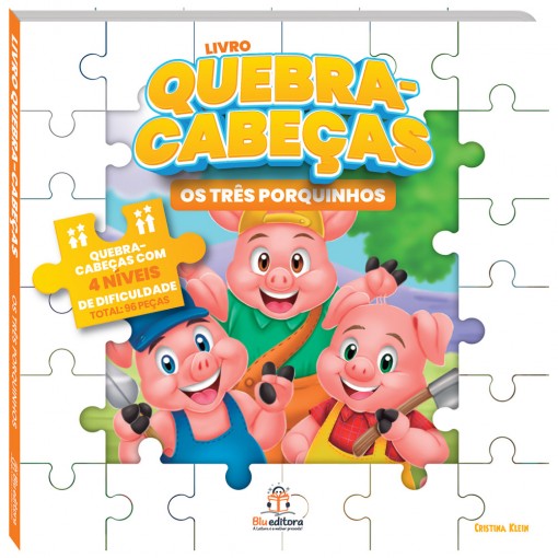 Capa do livro Quebra-Cabeca os Tres Porquinhos, de Cristina Klein