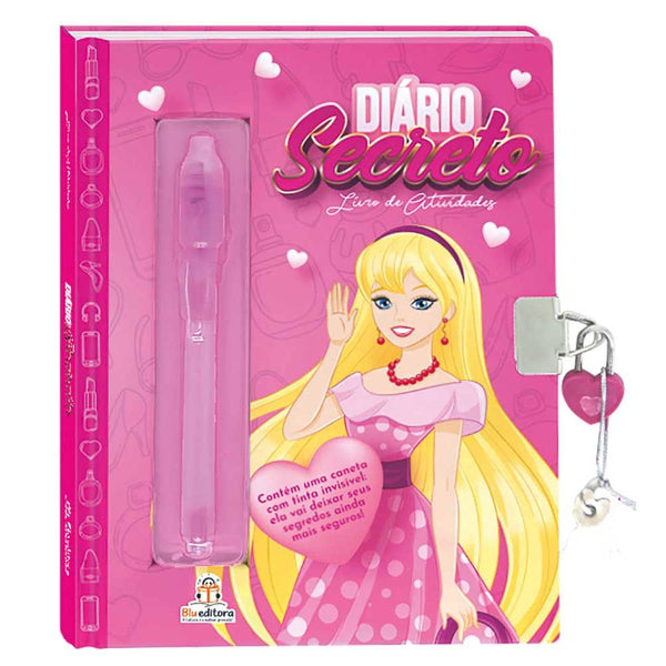 Capa do livro Diário Secreto com Caneta Mágica (Capa Rosa), de Editora Blu