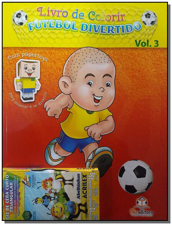 Capa do livro Livro de Colorir - Futebol Divertido - Vol.3, de Editora Blu