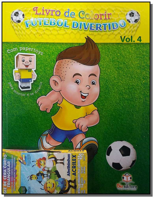 Capa do livro Livro de Colorir - Futebol Divertido - Vol.4, de Editora Blu