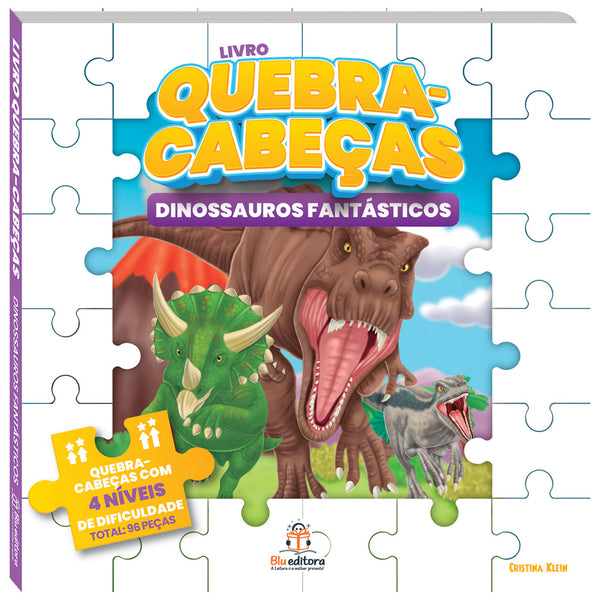 Capa do livro Livro Quebra-Cabeca Grande - Dinossauros, de Cristina Klein