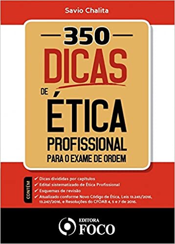 Capa do livro 350 Dicas de Ética Profissional para o Exame de Or, de Savio Chalita