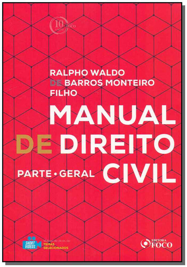 Capa do livro Manual de Direito Civil: Parte Geral - 01ed/18, de Editora Foco Juridico