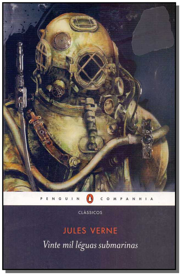Capa do livro Vinte Mil Leguas Submarinas - (Cia das Letras), de Julio Verne