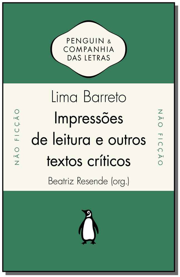 Capa do livro Impressoes de Leitura e Outros Textos Criticos, de Lima Barreto, Beatriz Resende (org.)