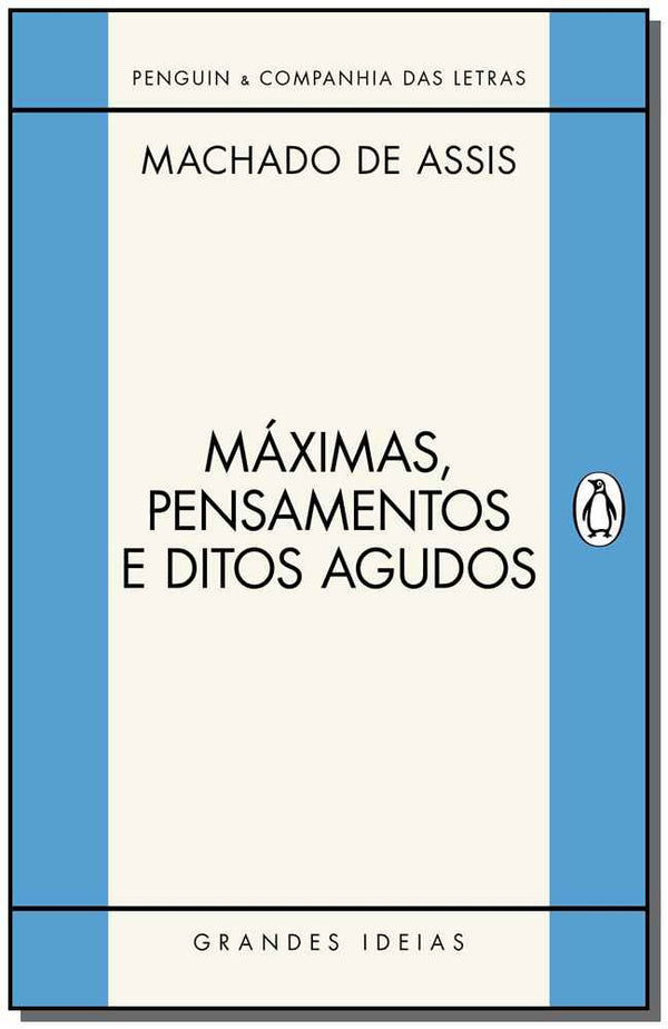 Capa do livro Maximas, Pensamentos e Ditos Agudos, de Machado de Assis