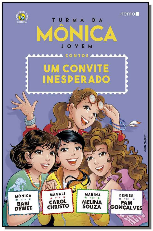 Capa do livro Turma da Mônica Jovem - Um Convite Inesperado, de Dewet; Christo; Souza; Goncalves