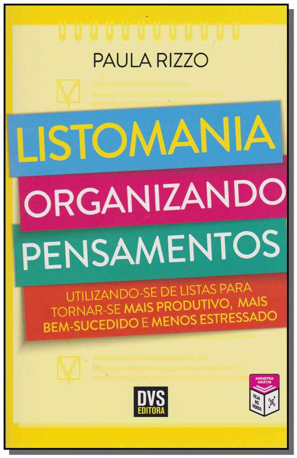 Capa do livro Listomania - Organizando Pensamentos, de Paula Rizzo