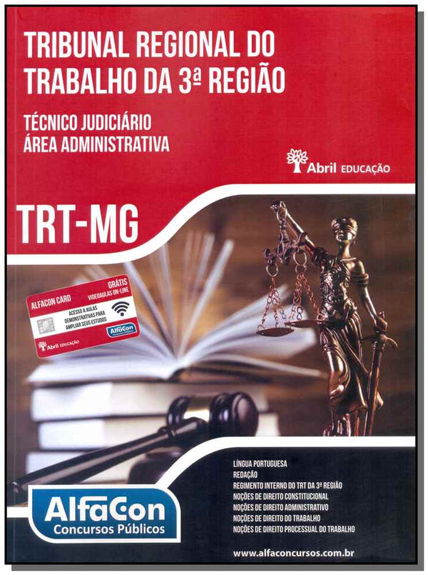 Capa do livro Tribunal Regional do Trabalho da 3ª Região - Trt-Mg, de Equipe Alfacon