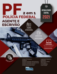 Capa do livro Polícia Federal - Agente e Escrivão - Edital 2021, de Editora Alfacon