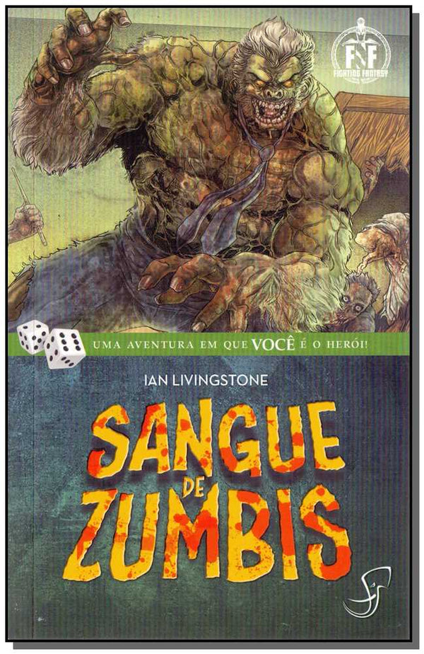 Capa do livro Sangue de Zumbis, de Ian Livingstone