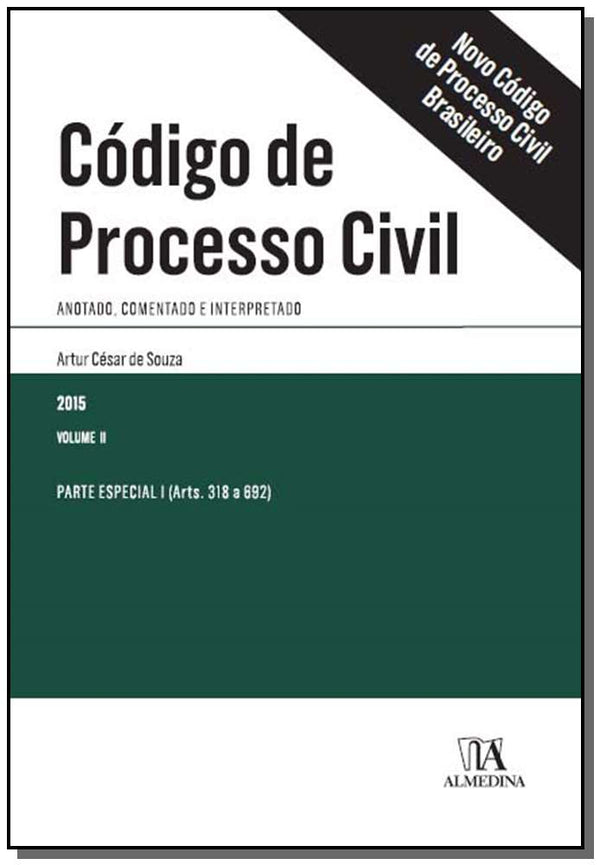 Capa do livro Código de Processo Civil - Vol. II - 01ed/15, de Artur Cesar de Souza