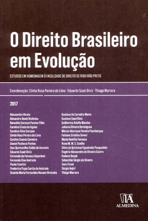 Capa do livro Direito Brasileiro em Evolução, o, de Lima; Saad-Diniz; Marrara (org.)