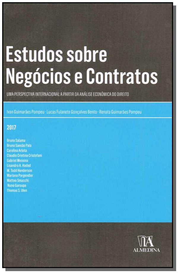 Capa do livro Estudos sobre Negócios e Contratos, de Pombeu; Bento; Pompeu