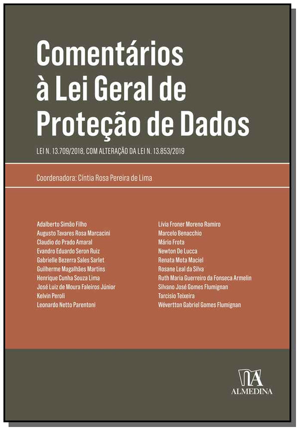 Capa do livro Comentários à Lei Geral de Proteção de Dados - 01ed/20, de Cintia Rosa Pereira de (Ccord.) Lima