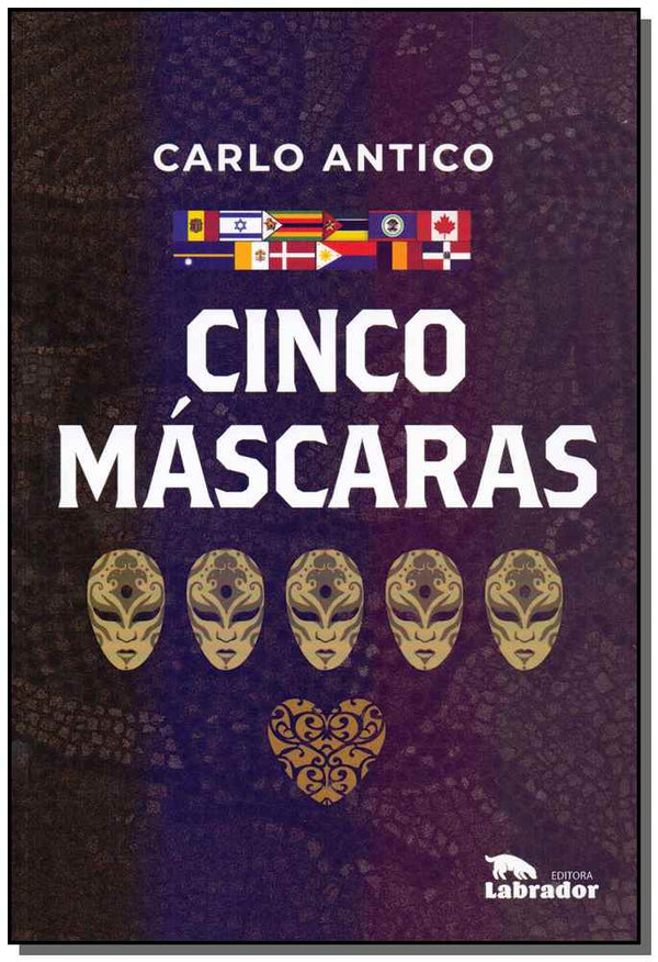 Capa do livro Cinco Máscaras, de Carlo Antico