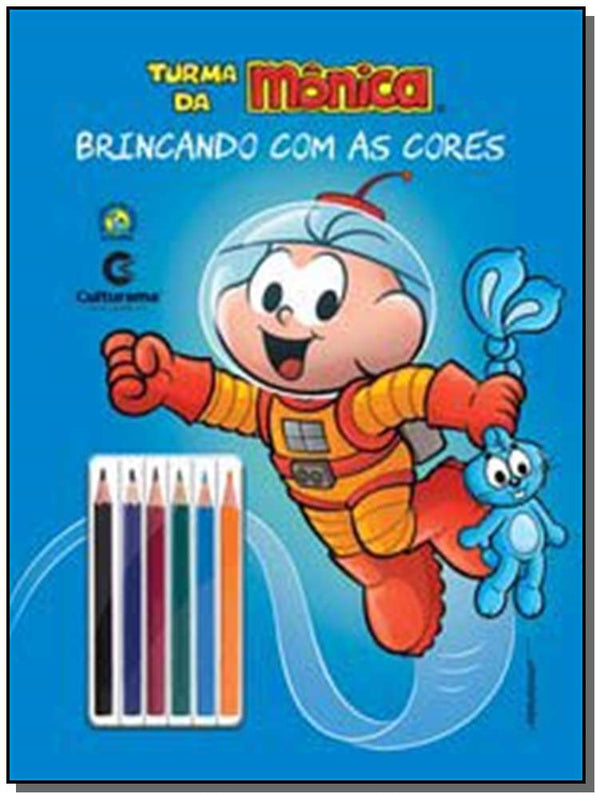 Capa do livro Tuma da Mônica - Brincando com as Cores - Cebolinha, de Culturama