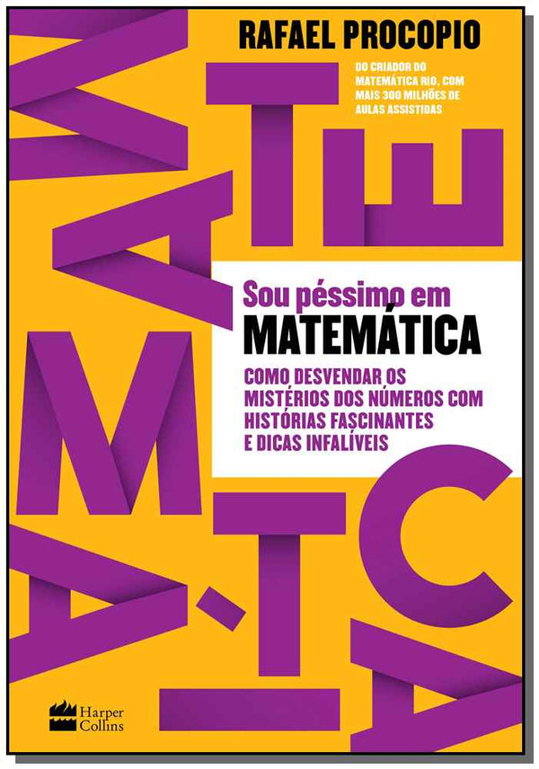 Capa do livro Sou Péssimo em Matemática, de Rafael Procopio