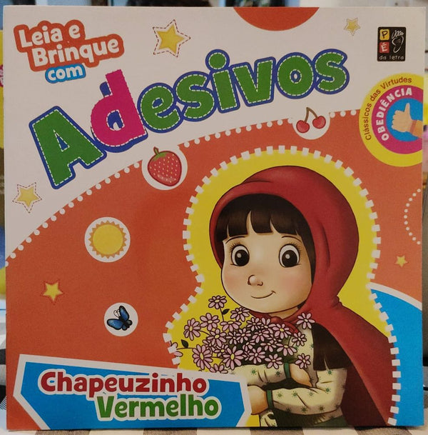 Capa do livro Leia e Brinque com Adesivos Chapeuzinho Vermelho, de Editora Pe na Letra