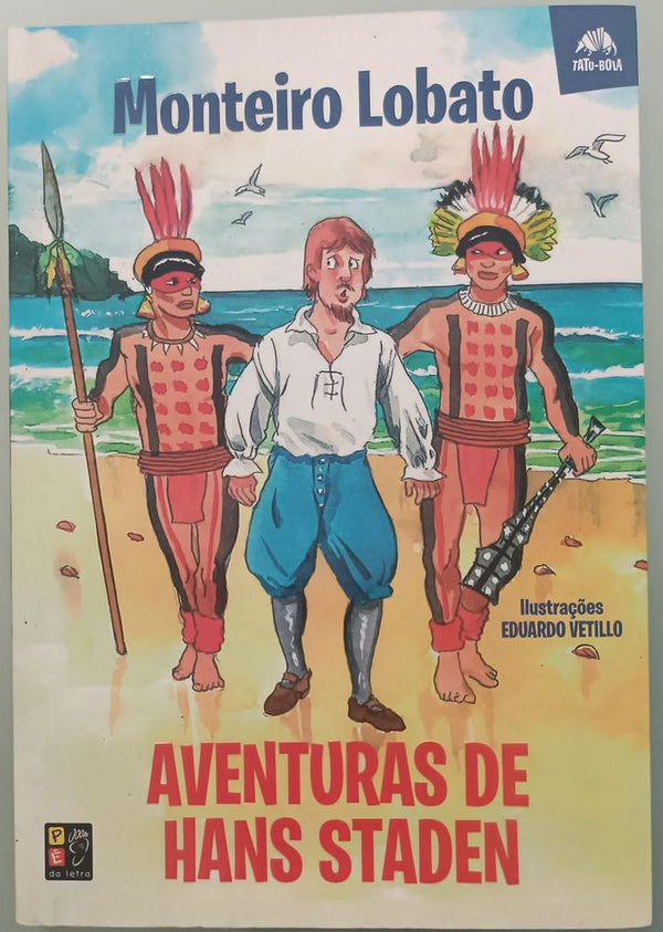 Capa do livro Aventuras de Hans Staden, de Monteiro Lobato