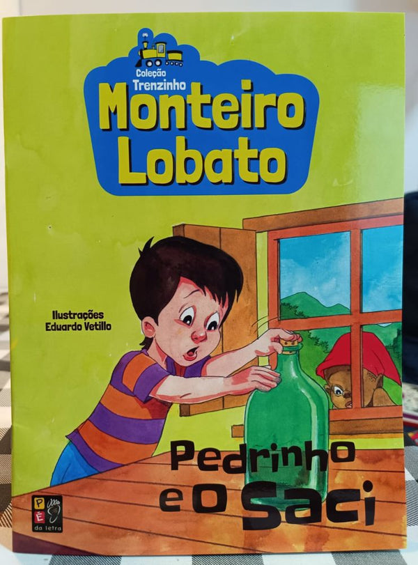 Capa do livro Monteiro Lobato - Pedrinho e o Saci (Trenzinho), de Editora Pe na Letra