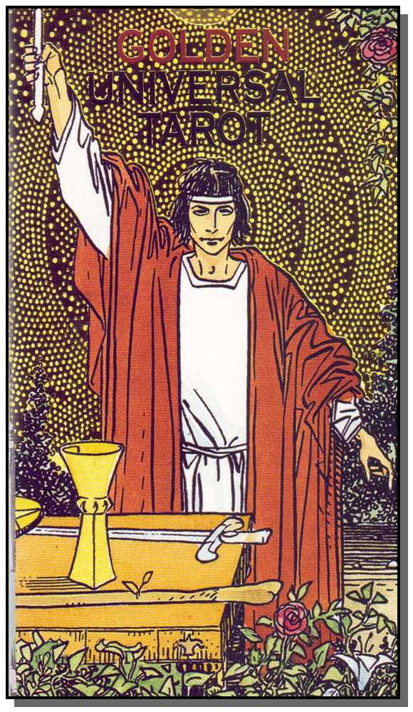 Capa do livro Golden Universal Tarot, de Roberto Angelis de