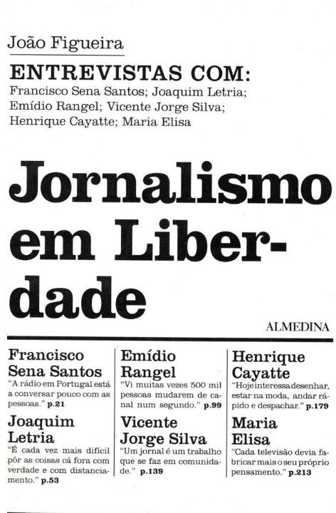 Capa do livro Jornalismo em Liberdade, de Joao Figueira