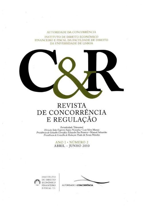 Capa do livro Revista de Concorrência e Regulação - Ano I - Nº02 - 01ed/10, de Autoridade da Concorrencia