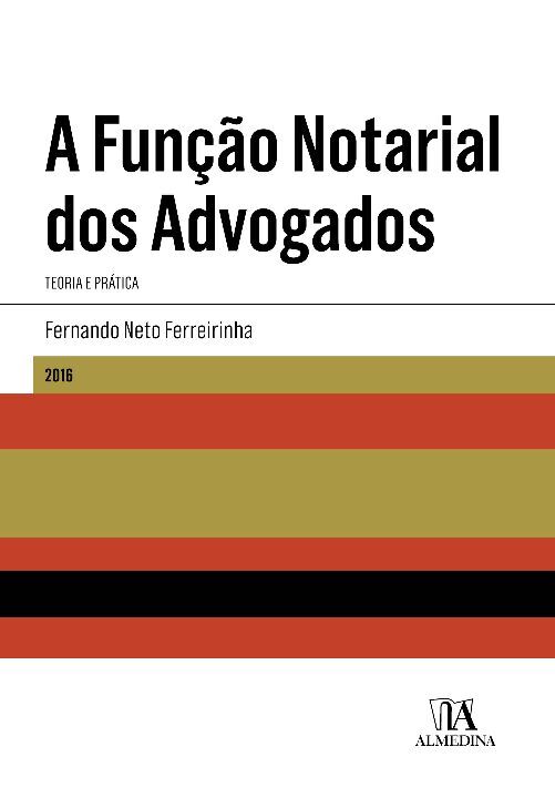 Capa do livro Função Notarial dos Advogados, a, de Fernando Neto Ferreirinha