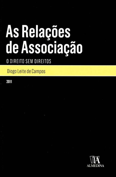 Capa do livro Relações de Associação, as, de Diogo Leite de Campos