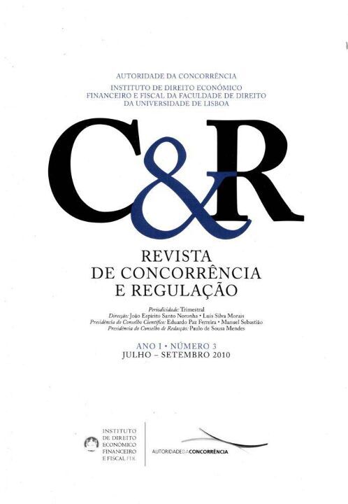 Capa do livro Revista de Concorrência e Regulação - Ano I - Nº03 - 01ed/10, de Autoridade da Concorrencia