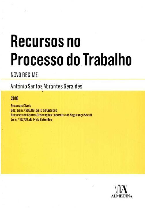 Capa do livro Recursos no Processo do Trabalho, de Antonio Santos A. Geraldes