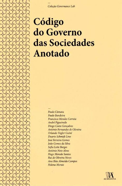 Capa do livro Código do Governo das Sociedades Anotado, de Editora Almedina
