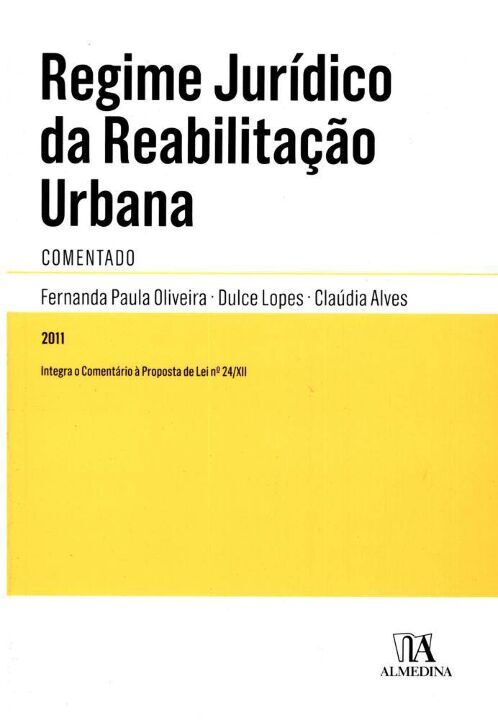 Capa do livro Regime Jurídico da Reabilitação Urbana, de Editora Almedina