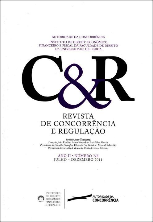 Capa do livro Revista de Concorrência e Regulação - Ano II - Nº07/08 - 01ed/11, de Autoridade da Concorrencia