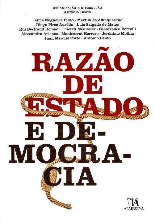 Capa do livro Razão de Estado e Democracia, de Antonio Bento