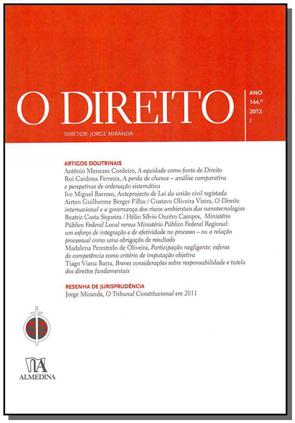 Capa do livro Direito, o - Ano 144, 2012 - I, de Jorge Miranda