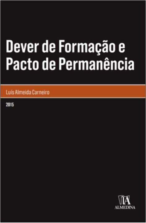 Capa do livro Dever de Formação e Pacto de Permanência, de Luis Almeida Carneiro