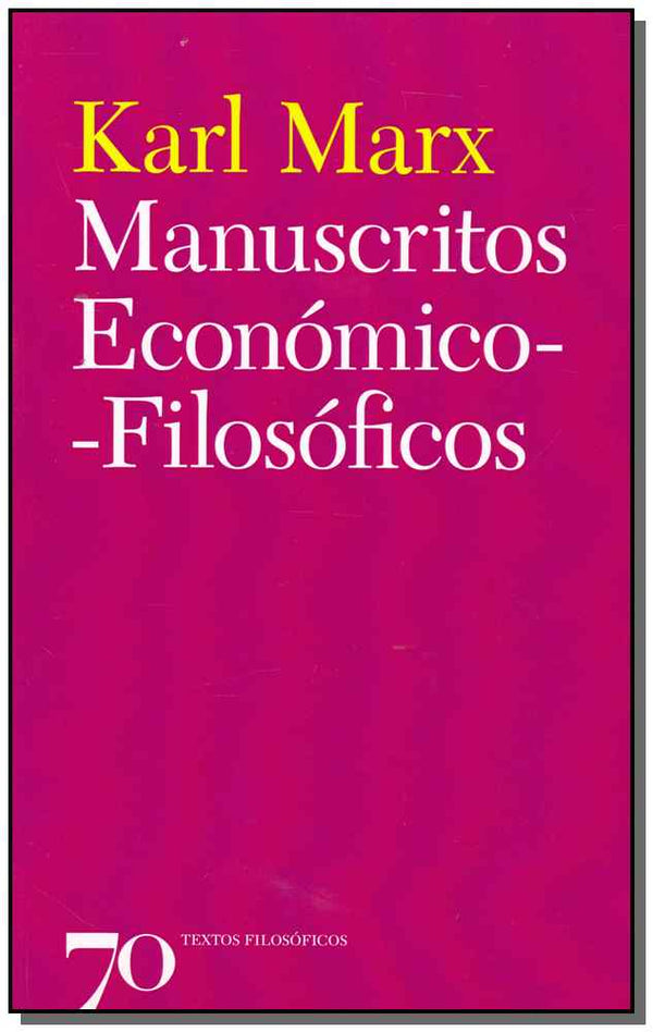 Capa do livro Manuscritos Económico-Filosóficos, de Karl Marx